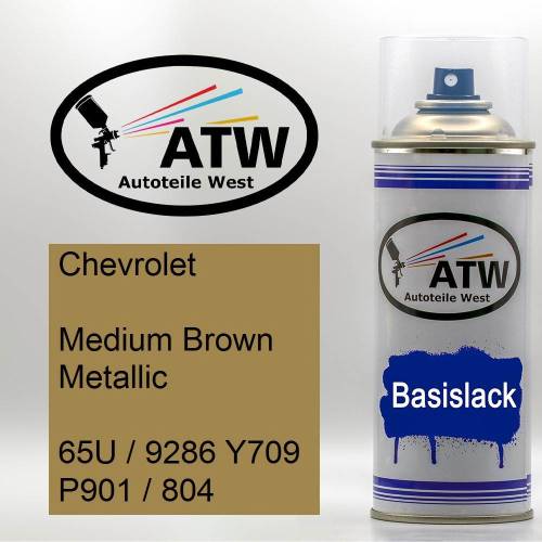 Chevrolet, Medium Brown Metallic, 65U / 9286 Y709 P901 / 804: 400ml Sprühdose, von ATW Autoteile West.